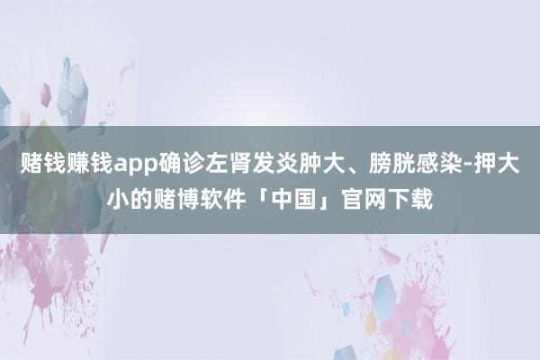 赌钱赚钱app确诊左肾发炎肿大、膀胱感染-押大小的赌博软件「中国」官网下载