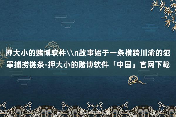 押大小的赌博软件\n故事始于一条横跨川渝的犯罪捕捞链条-押大小的赌博软件「中国」官网下载