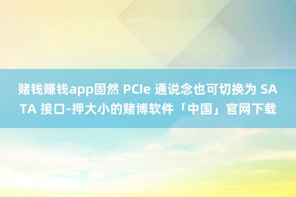 赌钱赚钱app固然 PCIe 通说念也可切换为 SATA 接口-押大小的赌博软件「中国」官网下载